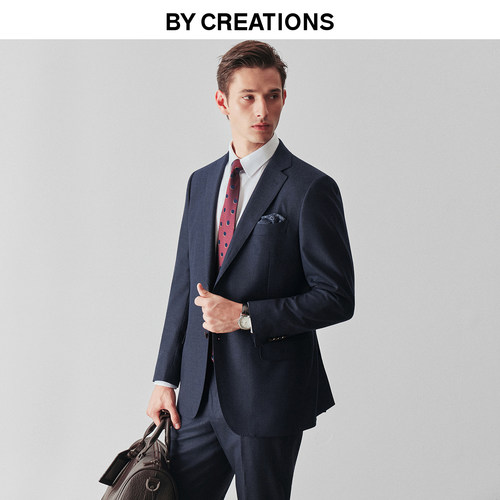 柏品法兰绒磨毛西服套装