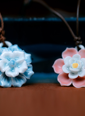 陶瓷饰品原创项链民族风姐妹吊坠