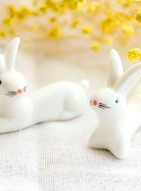 创意白瓷动物摆件工艺品