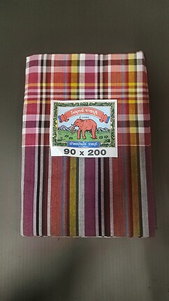 正宗泰国大象牌浴布 2米*0.9条纹格质优不退色防晒吸汗透气可DIY