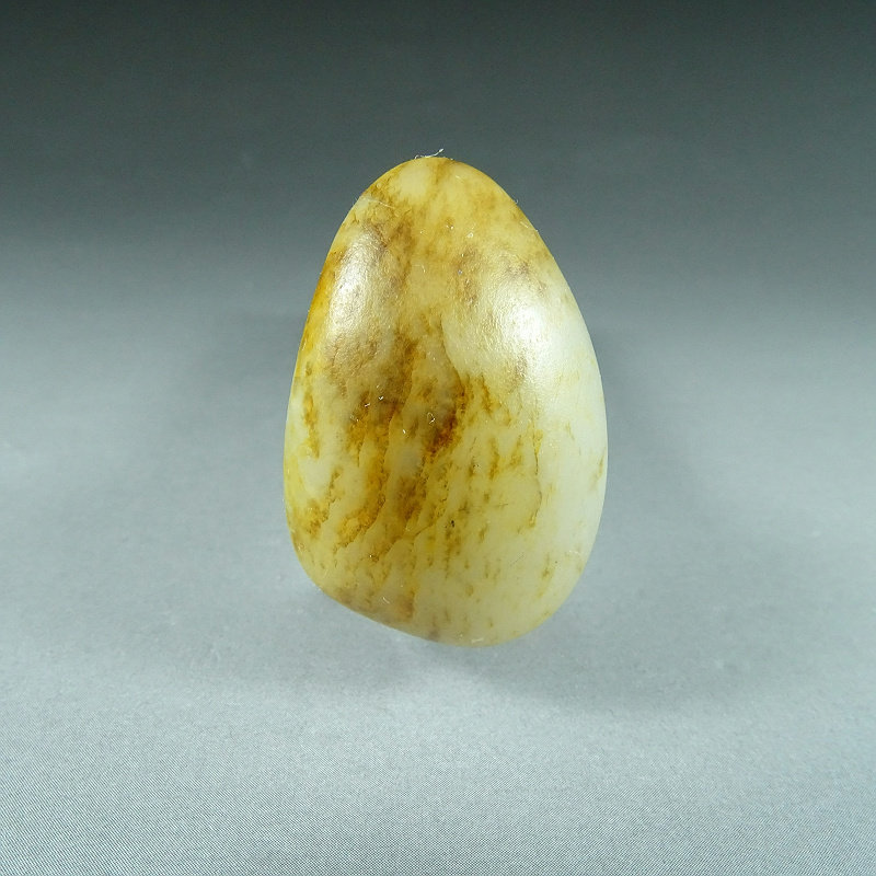 新疆和田玉籽料原石14.7克玉石吊坠天然随型原籽虎皮白玉挂件B