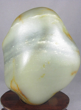 新疆和田玉籽料原石1.378克玉石原籽 和田玉龙喀什河 青花玉摆件F