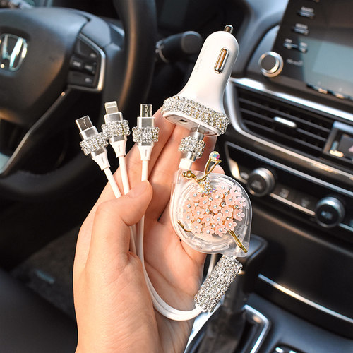 车载数据线三合一快充手机