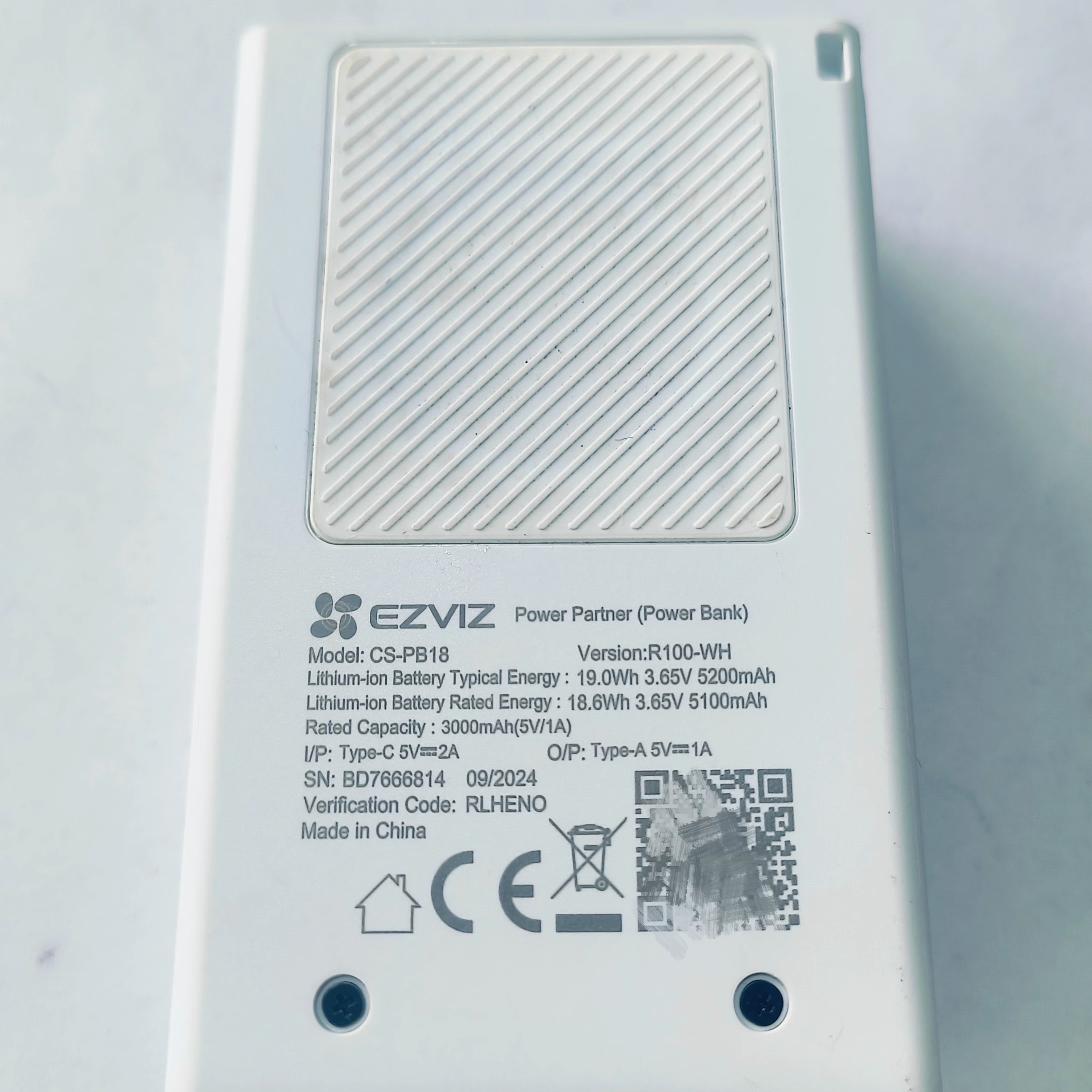 萤石CS-PB18可充电锂电池能量棒5200mAh磁吸充电宝摄像头专用