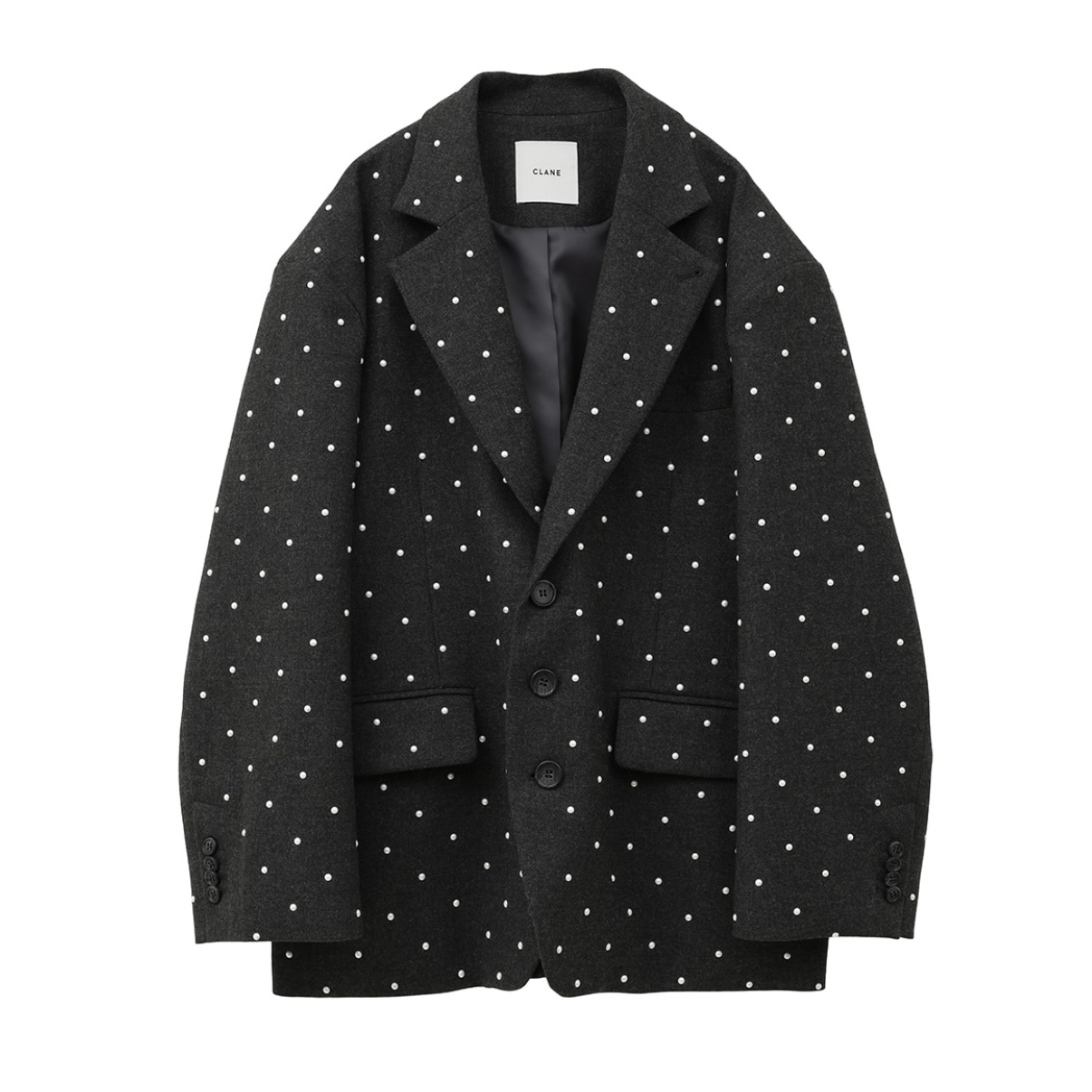 国内现货CLANE 松本惠奈 24AW 波点珍珠西装 女士西装外套