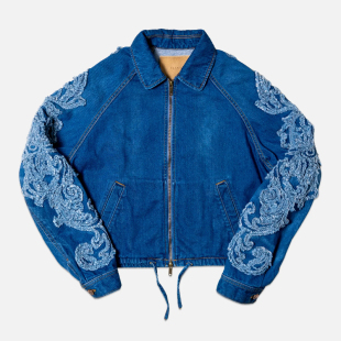 国内现货TAAKK26春夏刺绣立体剪裁牛仔拉链外套 拍下不退