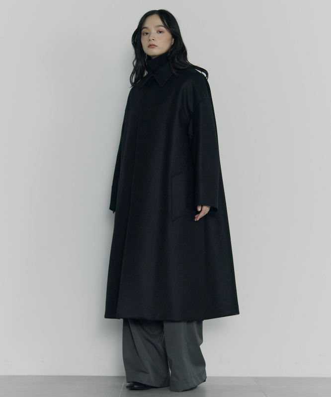 【拍下不退】国内现货THE RERACS25秋冬立体剪裁羊毛中长款大衣