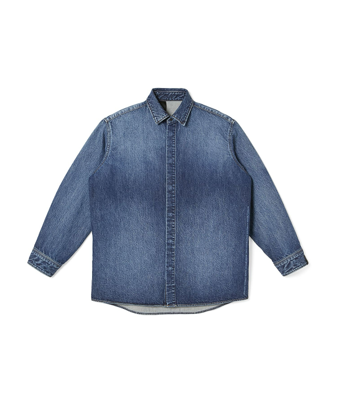 【拍下不退】国内现货N.hoolywood25秋冬宽松翻领牛仔衬衫夹克