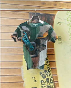 国内现货Kotohayokozawa 26春夏褶皱印花短袖 T恤 拍下不退