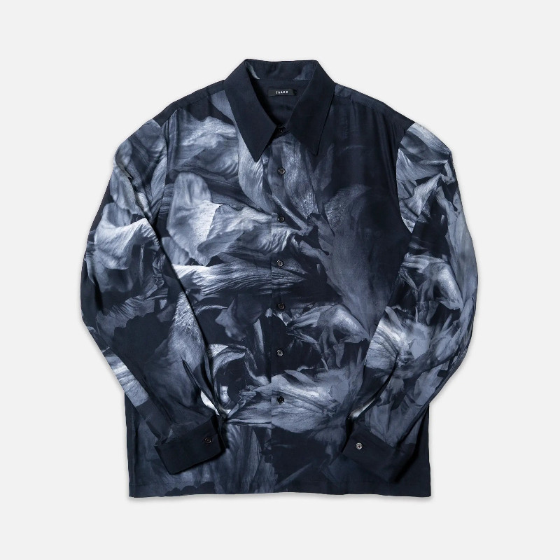 【拍下不退】国内现货TAAKK 25秋冬 水墨印花长袖衬衫