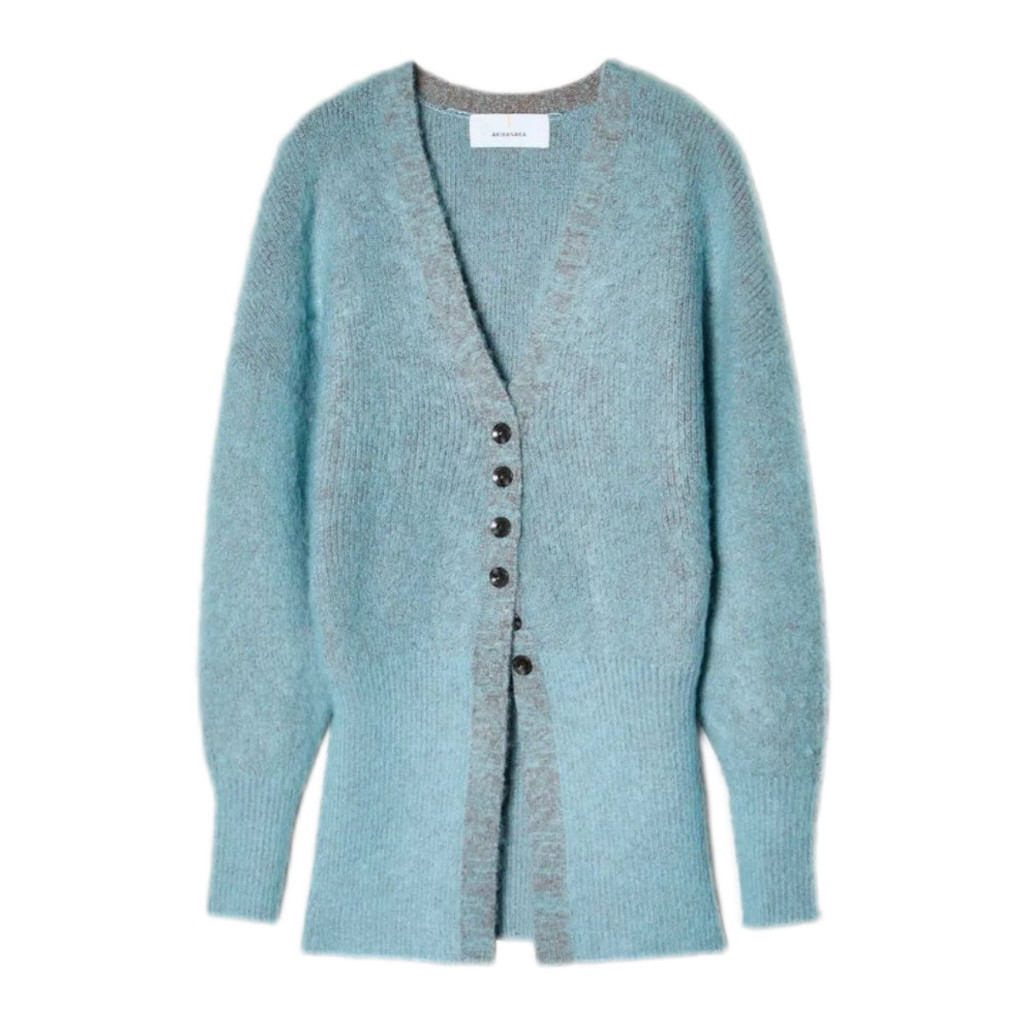 国内现货AKIRANAKA 24秋冬 马海毛收腰女士开衫毛衣 拍下不可退