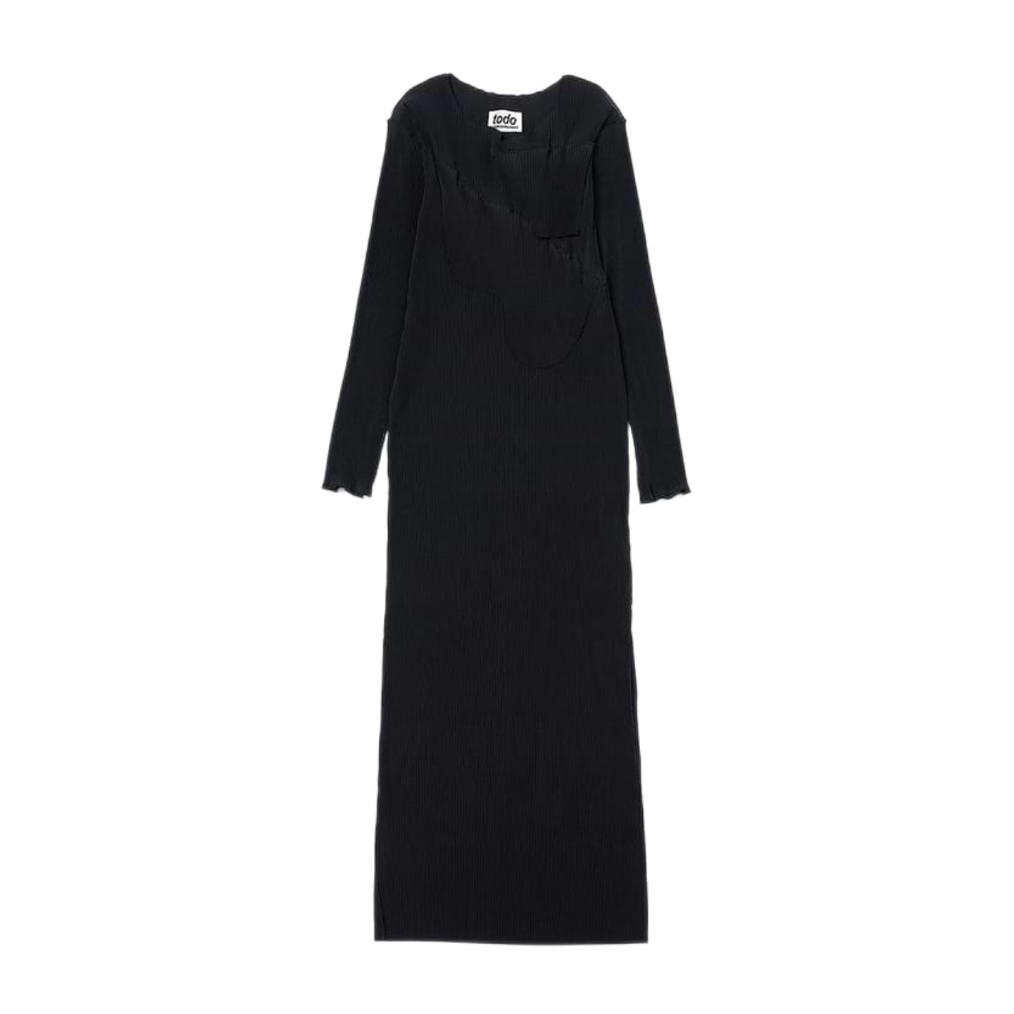 褶皱显瘦拼色休闲连衣裙修身