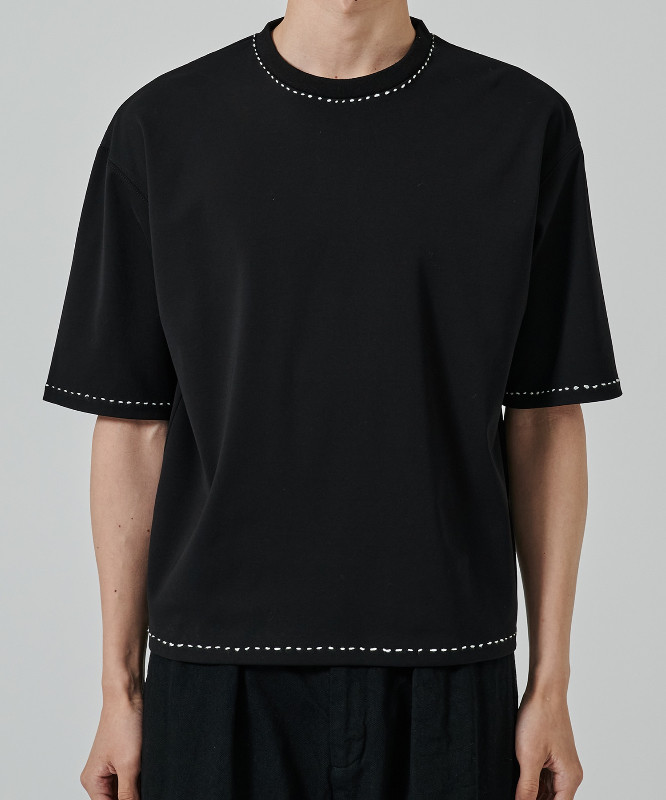 国内现货STUDIOUS25春夏手工刺绣短袖圆领T恤 拍下不退