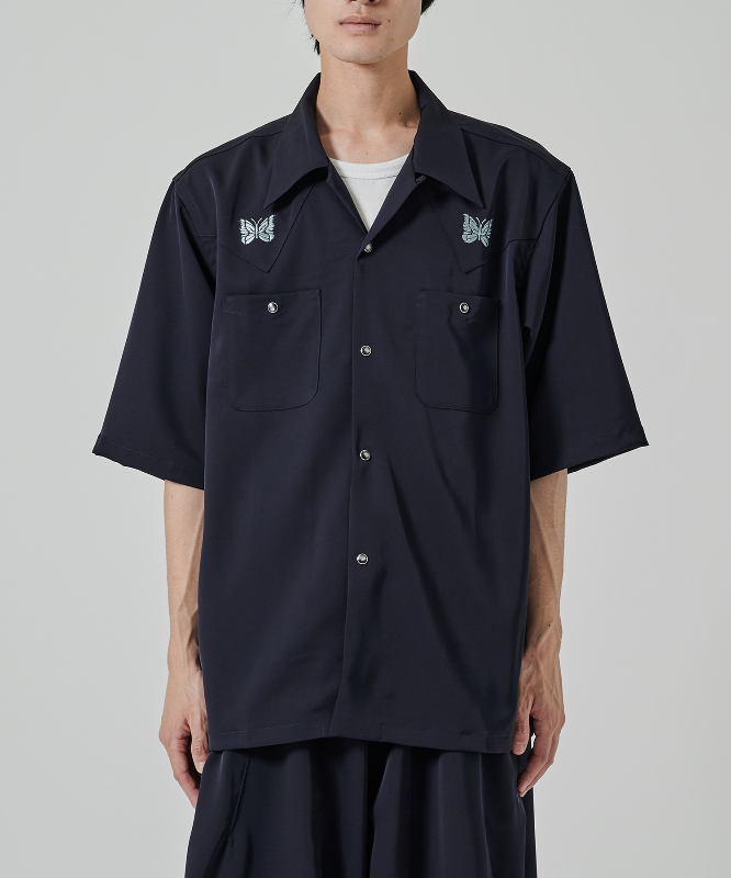 国内现货Needles25春夏STUDIOUS限定款刺绣短袖衬衫拍下不退