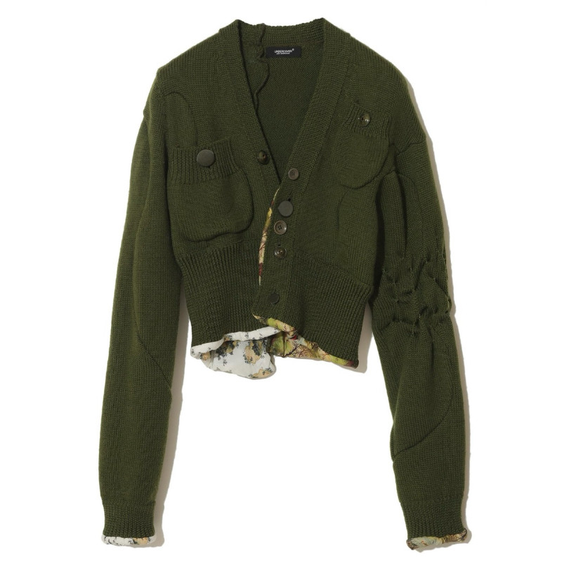 【拍下不退】国内现货UNDERCOVER25秋冬高桥盾印花拼接针织开衫