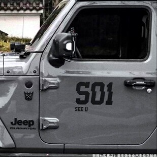 适用于JEEP牧马人角斗士车身门贴卢比肯引擎机盖叶子板装饰车贴纸