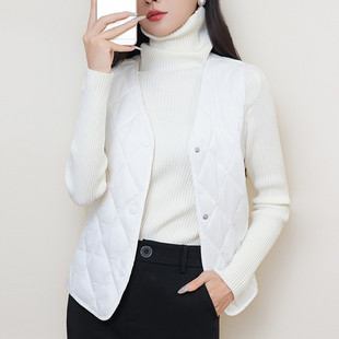 小个子羽绒棉马甲大码冬季保暖背心加肥加大马夹棉服打底内搭坎肩