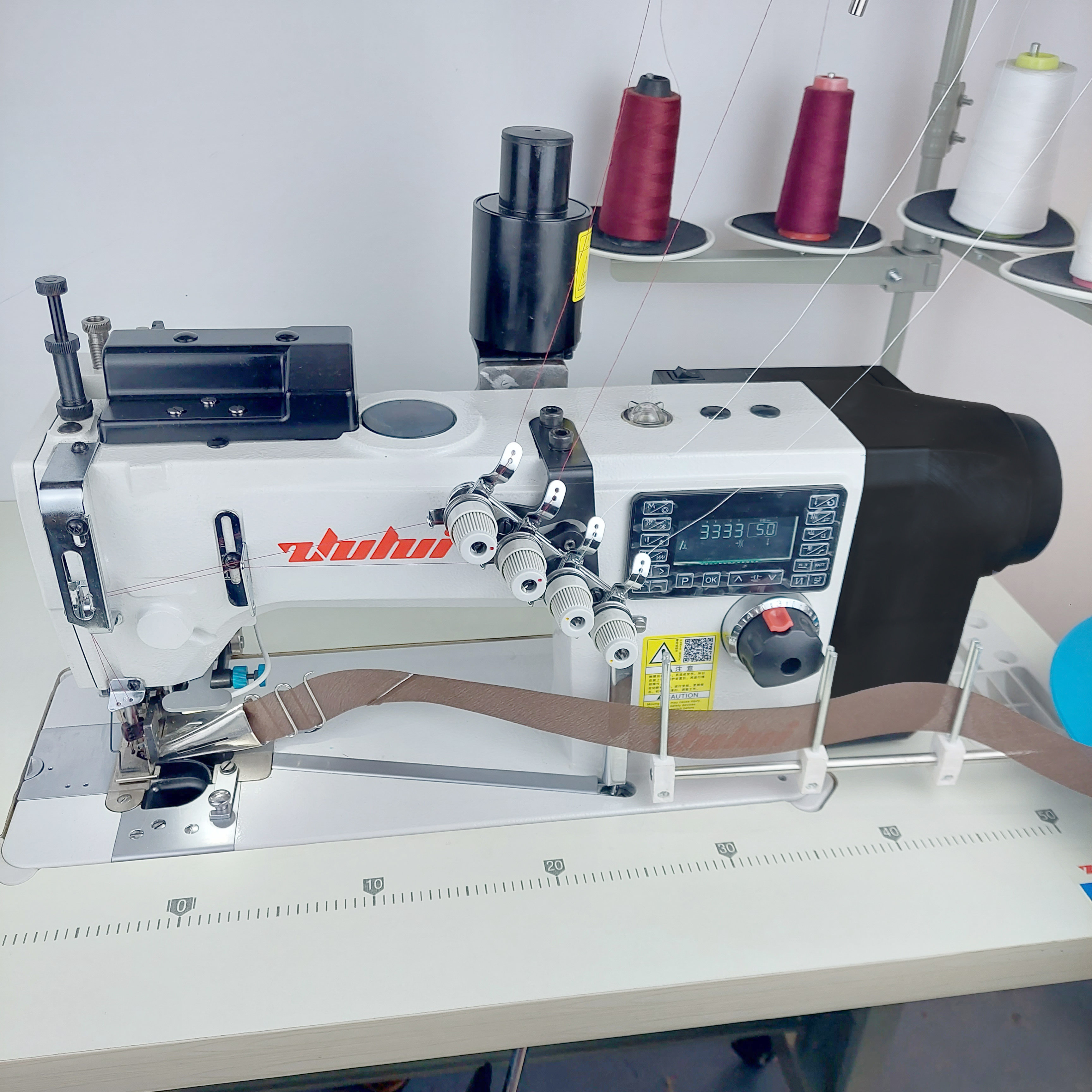 ZHUHUI拼接美缝机双针链式带切刀