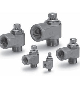 SMC AS 系列 标准型速度控制阀 金属阀体 弯头型AS2200-02