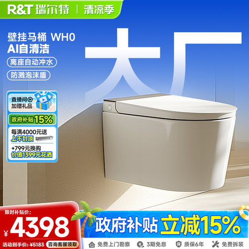 瑞尔特壁挂智能马桶水箱不入墙