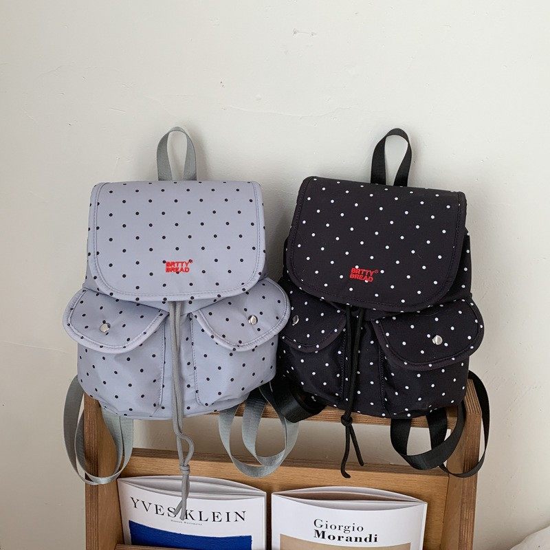 个性轻便背包2025女生双肩背包新款纯色韩版休闲波点秋冬旅行,箱包皮具/热销女包/男包,胸包,淘宝优惠券,粉丝福利购,淘宝优惠卷