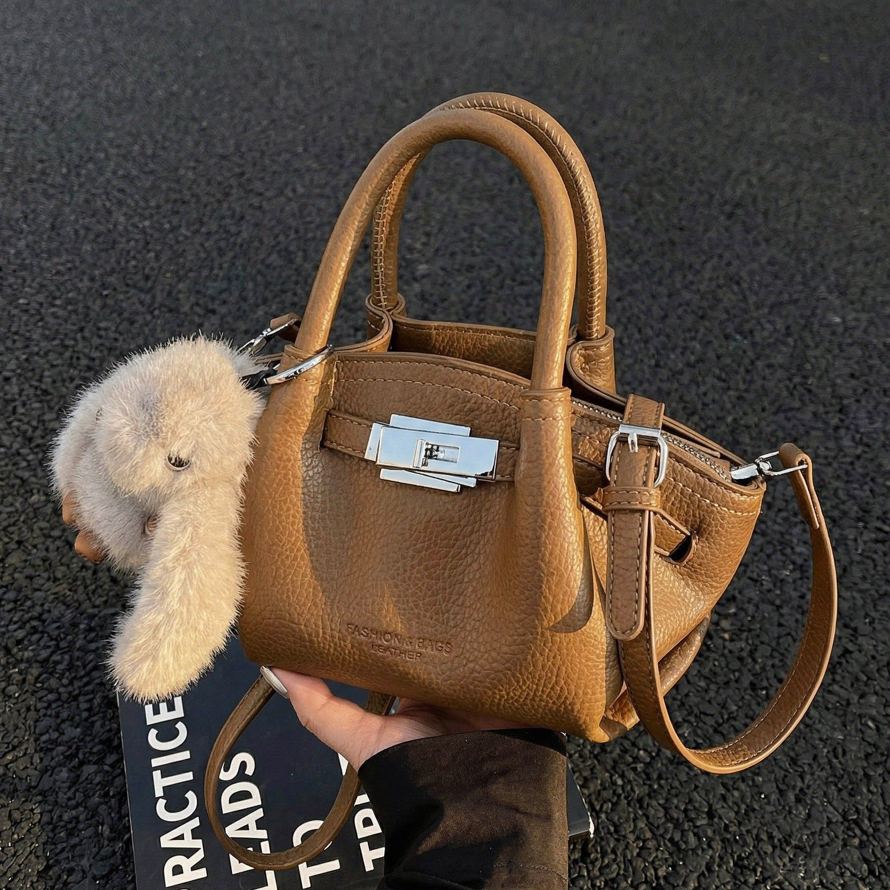 高级感小众设计保龄球包女2026新款手提包韩风ins时尚潮斜挎包,箱包皮具/热销女包/男包,胸包,淘宝优惠券,粉丝福利购,淘宝优惠卷