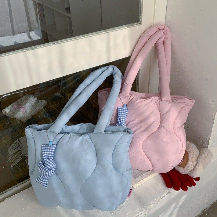 秋冬季大容量通勤棉服托特包包女2025新款简约百搭休闲手提单肩包,箱包皮具/热销女包/男包,胸包,淘宝优惠券,粉丝福利购,淘宝优惠卷