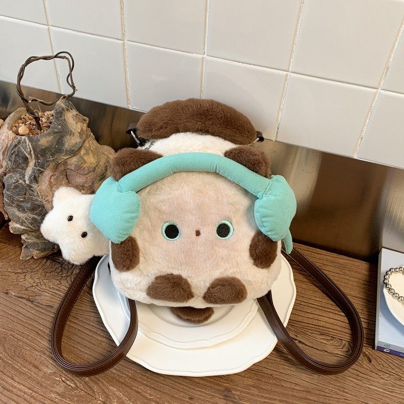 可爱毛绒学生上课通勤双肩包包2026新款小众设计背包韩版气质,箱包皮具/热销女包/男包,胸包,淘宝优惠券,粉丝福利购,淘宝优惠卷