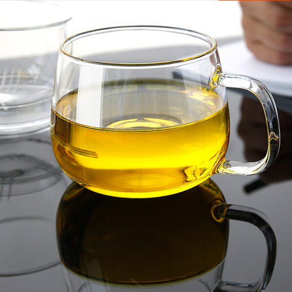 耐热透明玻璃杯防爆家用带把花茶杯办公咖啡杯微波炉牛奶杯早餐杯
