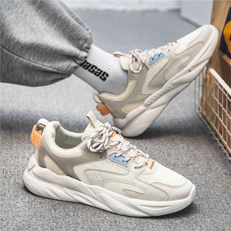 男鞋夏季网面透气超轻软底跑步旅游小白运动鞋秋季百搭休闲老爹鞋