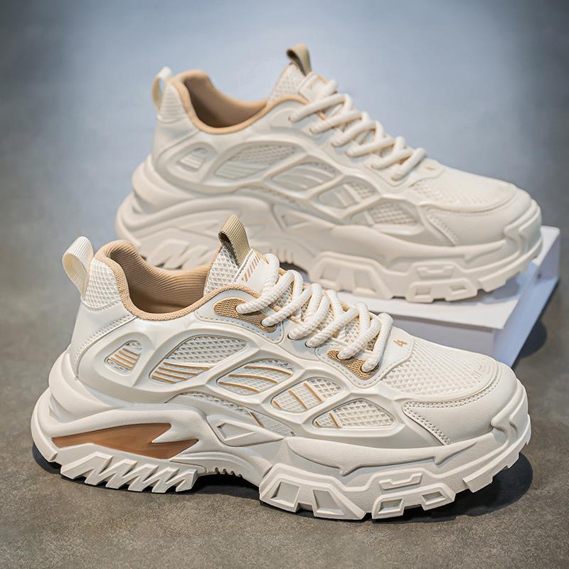 男鞋2025新款夏季潮流厚底增高运动鞋网面透气休闲百搭老爹鞋秋季