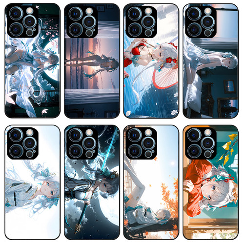 今汐适用iphone15小米13华为mate80OPPO荣耀vivo苹果18PRO玻璃保护套IQOO鸣潮17磨砂壳动漫可爱新款