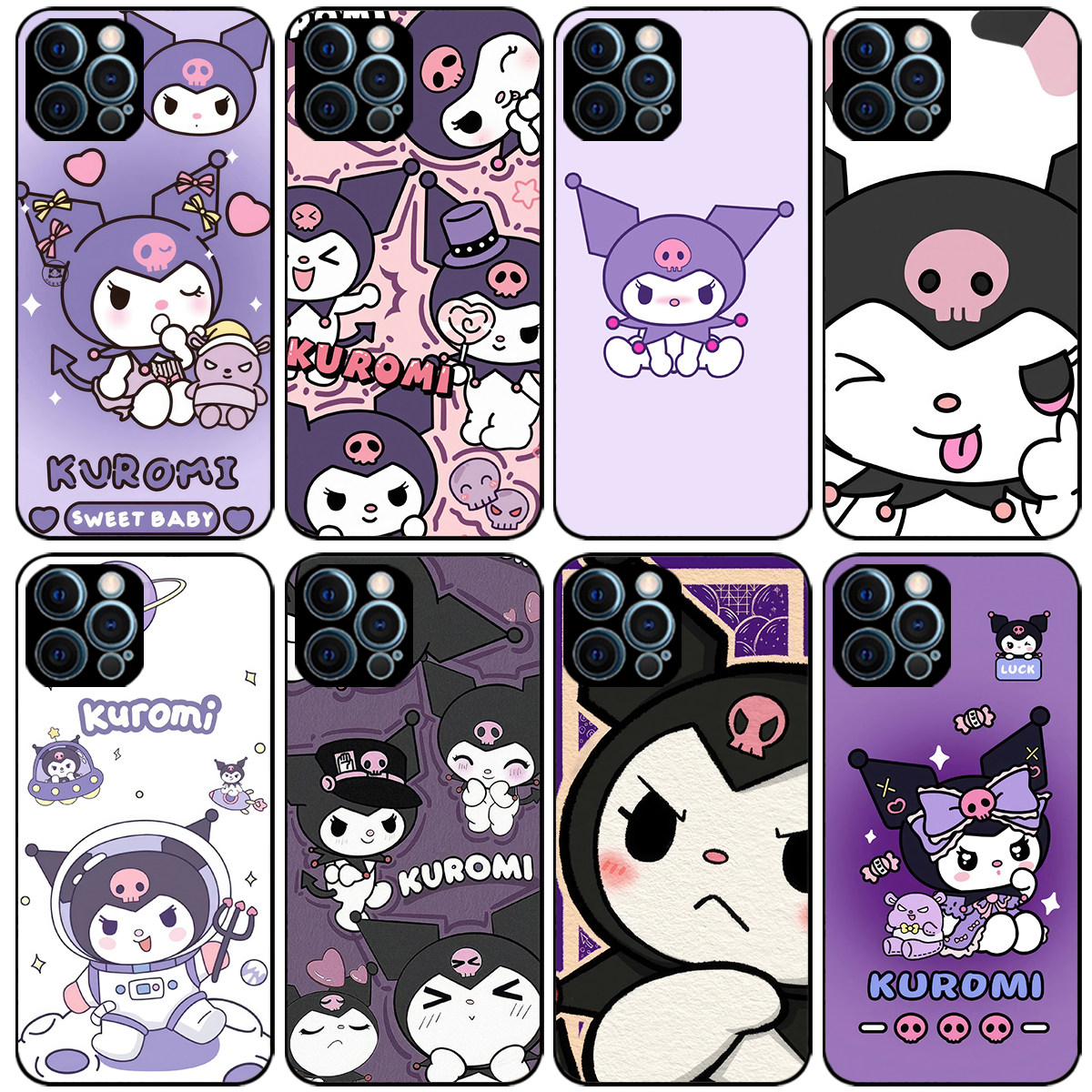 适用苹果华为库洛米OPPO玻璃壳pura80sanrio三丽鸥周边iPhone15promax小米14kitty卡通软vivo可爱13美乐蒂