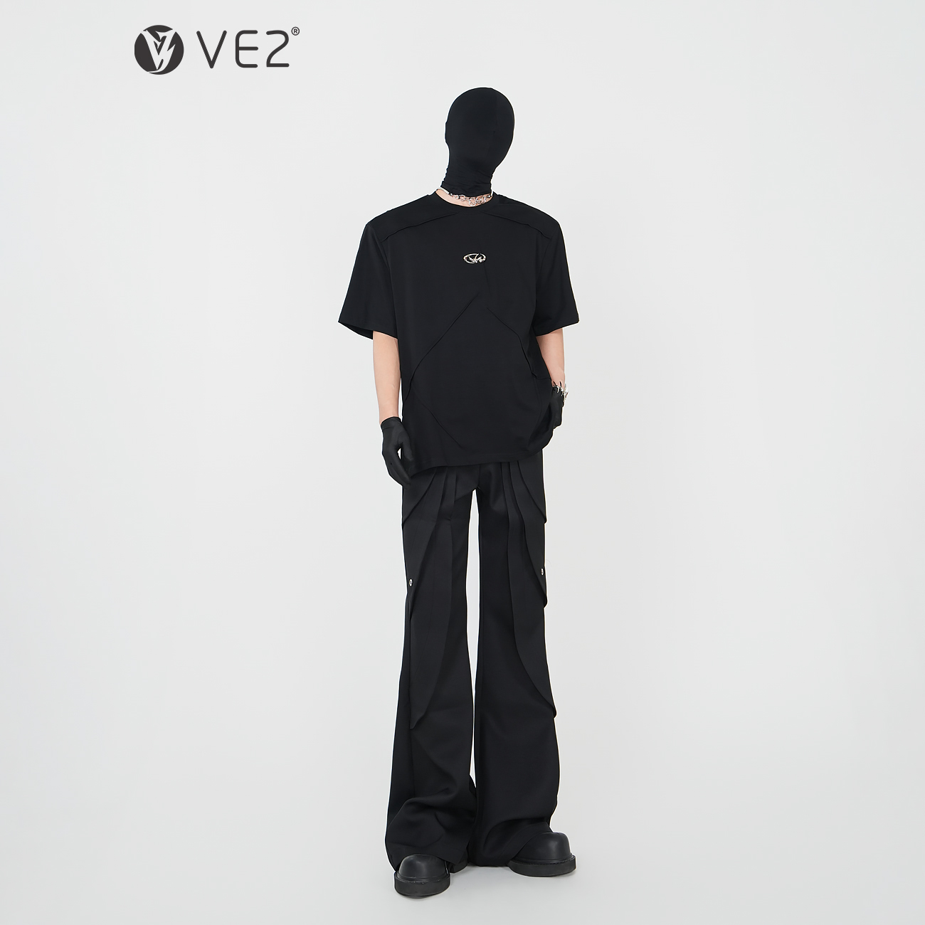 VE2四季百搭修身微喇叭西裤