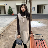 大蝴蝶结a版宽松大版两件套装下摆A版背心裙8165-B280-P145-K195，女装连衣裙，浙宝280