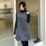 送小包包下摆鱼尾背心裙三件套尼料+内搭针织8135-B280-P155-K205，女装连衣裙，浙宝280