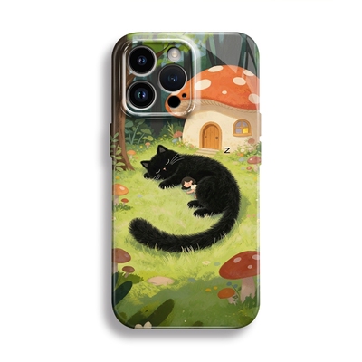 iPhone华为Mate森林酣喵手机壳