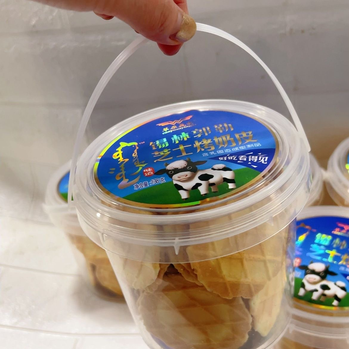 内蒙古特产含乳固态成型制品草原赢家锡林郭勒芝士烤奶皮桶装