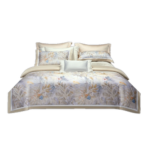 水星家纺80支长绒棉四件套高端贡缎套件全棉被套床单轻奢家用床品