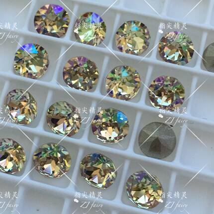 【施】正 品奥钻尖底钻 美甲指甲Diy圆形拼钻饰品 夜光绿LUMG