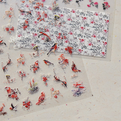 tomoni贴纸 暗黑-巫一合作款日系美甲贴指甲贴纸日式美甲牡丹亭