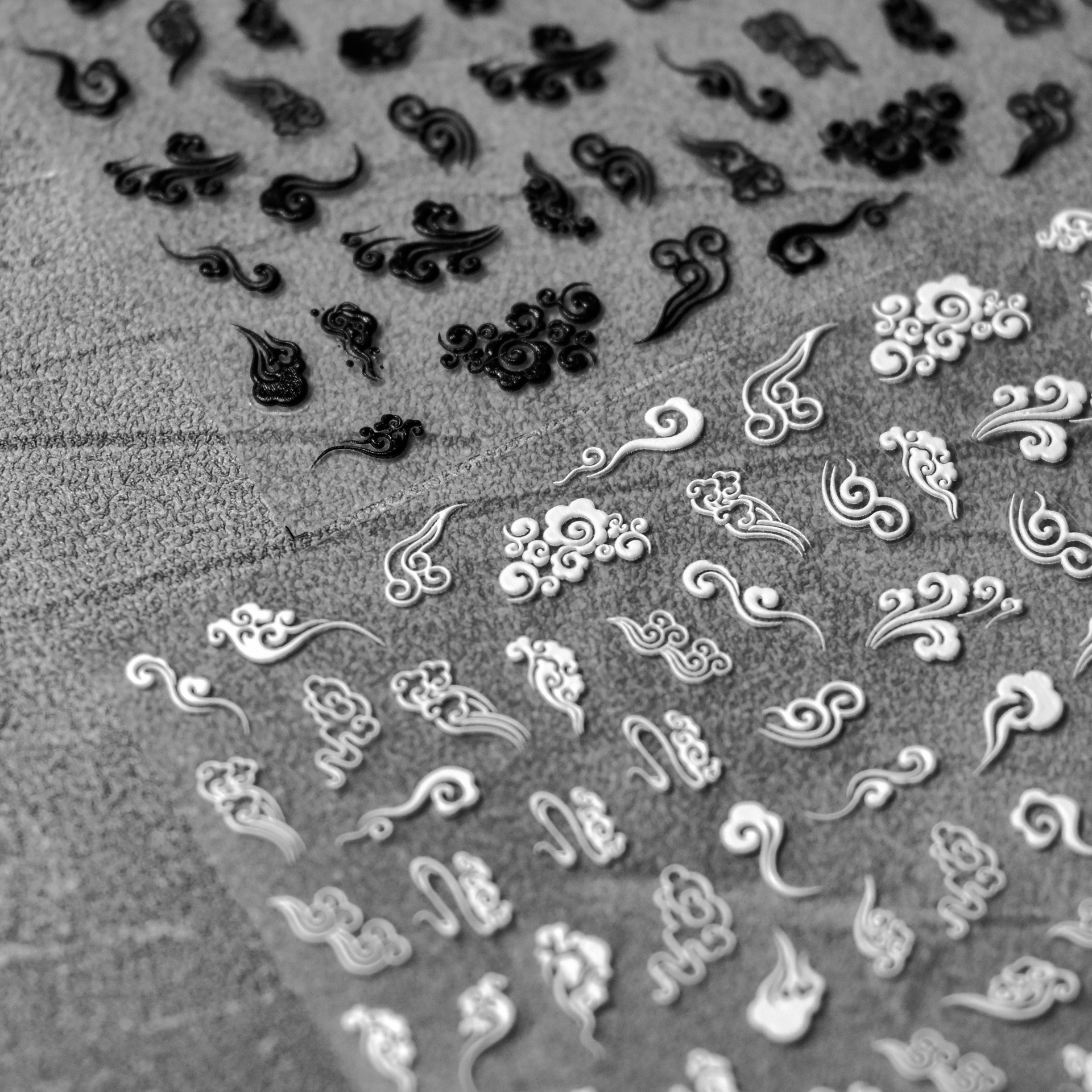 tomoni浮雕美甲贴纸爆款国风复古5D指甲贴凤凰于飞美甲饰品批发