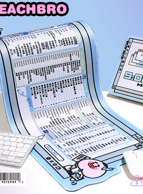 LIVECASE原创意屁桃君功能快捷键鼠标垫超大锁边学生办公日系桌垫