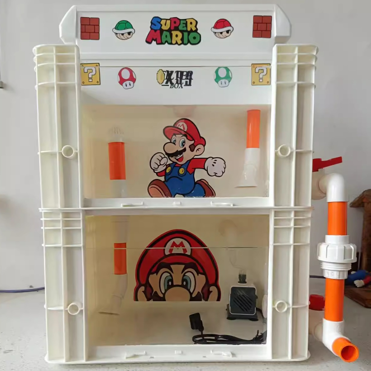 双层可视周转箱龟缸空间利用大