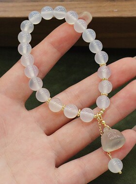 女白玛瑙小清新饰品简约