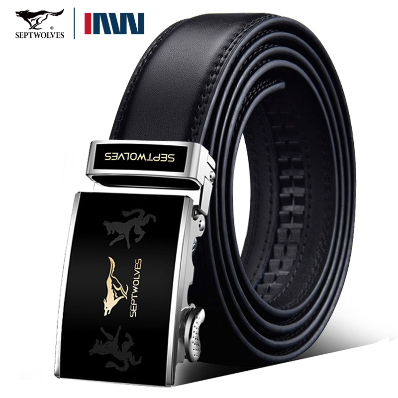 七匹狼男士自动扣皮带真皮腰带