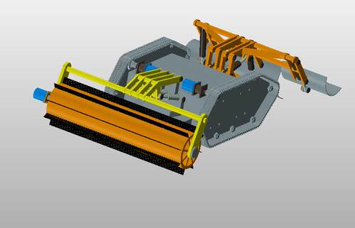 微型全自主扫雪机器人机械结构设计2D图机械CAD+说明图纸