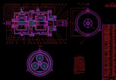 二级行星齿轮减速器设计及三维造型设计2D图机械CAD素材
