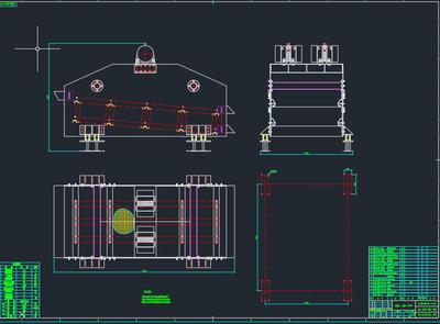 2ZS1530直线振动筛的设计2D图机械CAD+说明素材