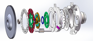 汽车设计课程辅导驱动桥盘式鼓式制动器、转向系离合器设计CAD图